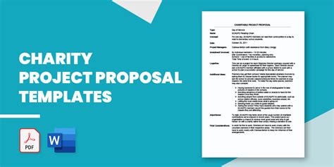charity proposal|13+ Charity Project Proposal Templates in PDF .